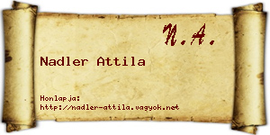 Nadler Attila névjegykártya